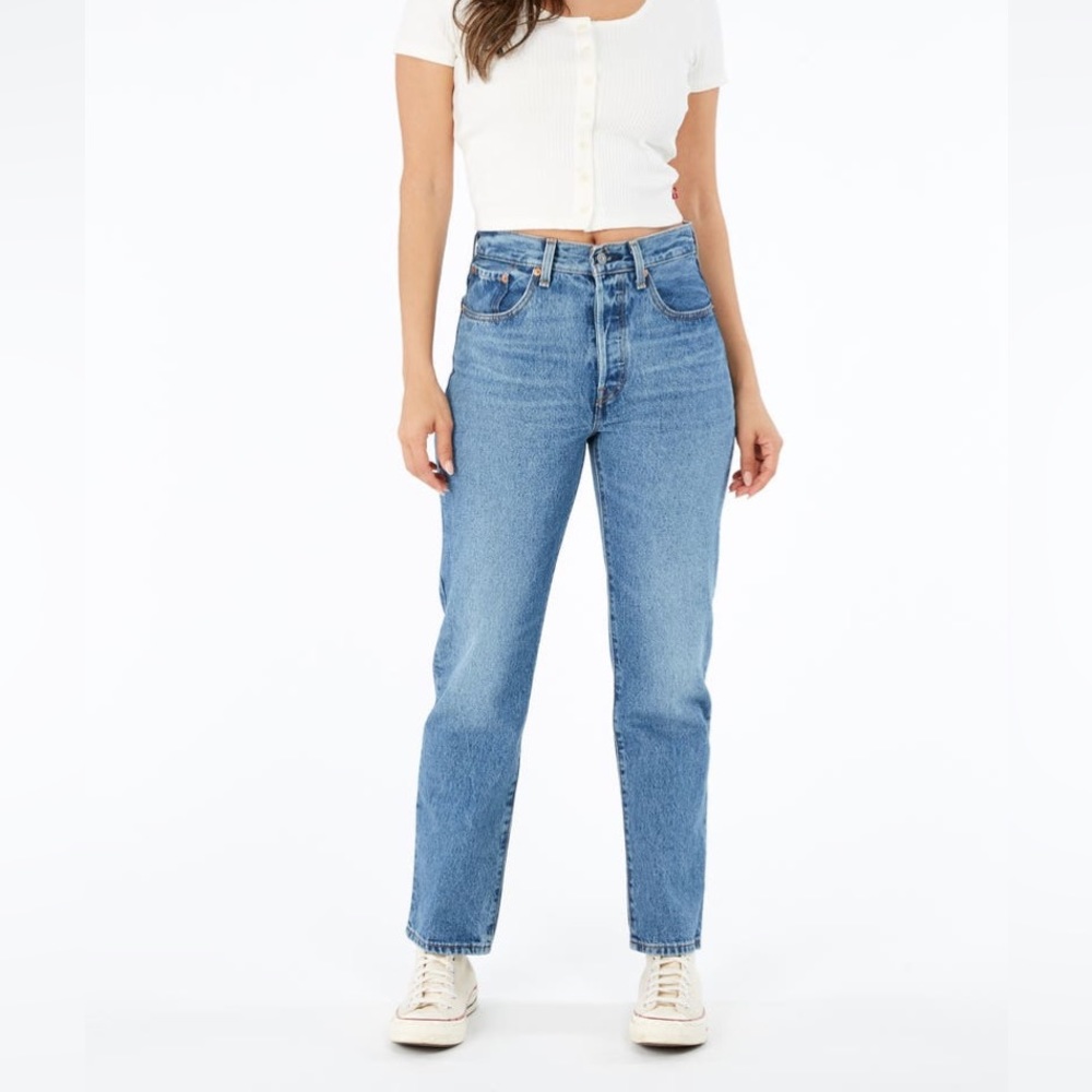 Levi’s 501 High Rise Jeans Crop Lost Cause 25